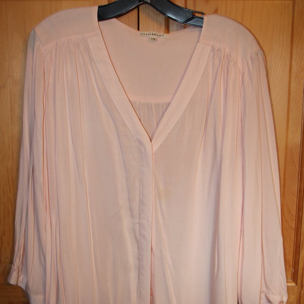 Woman's long sleeve sheer blouse